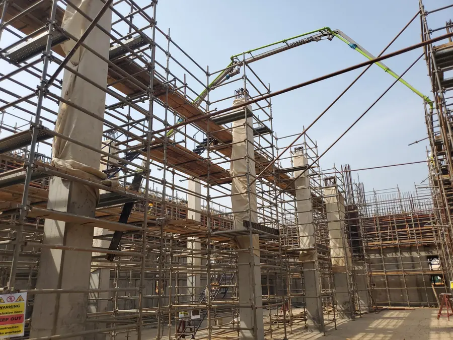 Construction site structural works